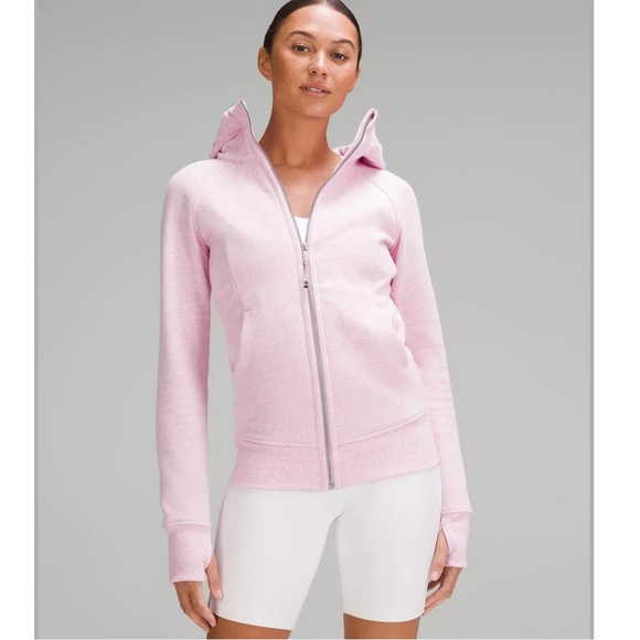 lululemon athletica Tops - NWT Lululemon Scuba Full zip Hoodie in Heathered Vita Pink size 12